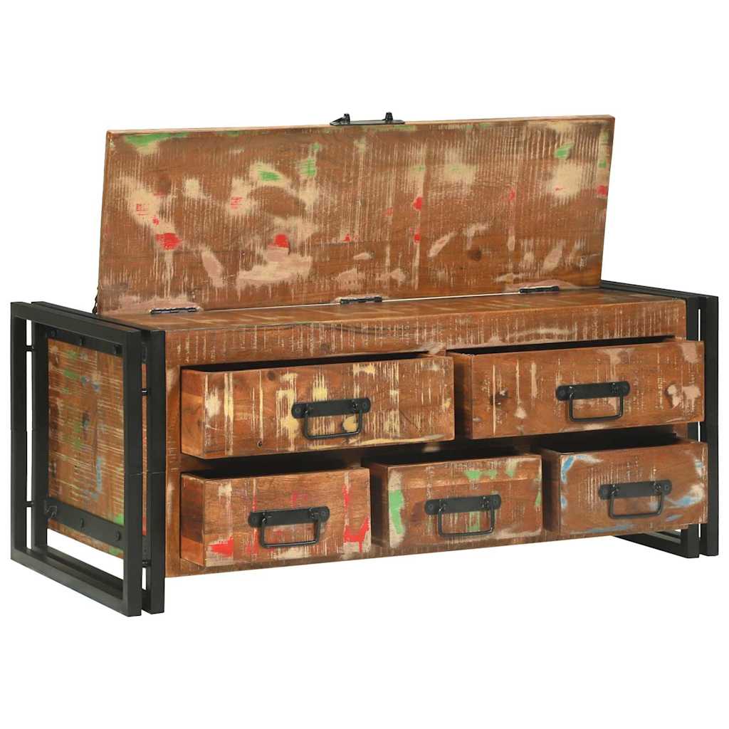 Sofabord med skuffe Brun 90 x 50 x 38 cm Massivt genanvendt træ