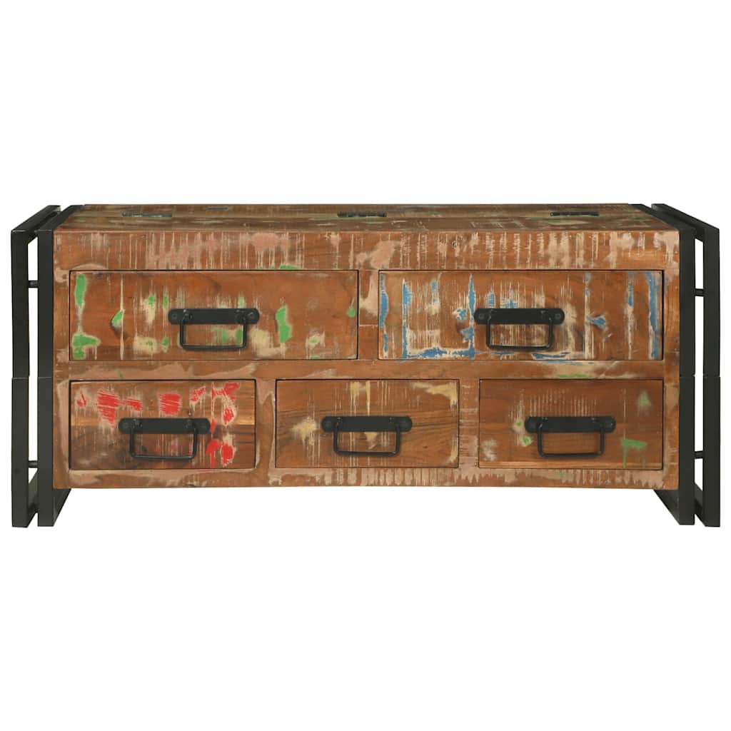 Sofabord med skuffe Brun 90 x 50 x 38 cm Massivt genanvendt træ