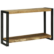 Konsolbord Brun 120 x 33 x 75 cm Massivt ru mangotræ