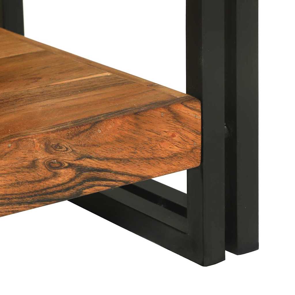 Konsolbord med hylde Brun 120 x 33 x 75 cm Massivt akacietræ