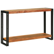 Konsolbord med hylde Brun 120 x 33 x 75 cm Massivt Akacietræ