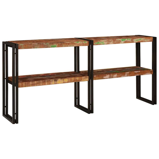 Konsolbord Flerfarvet 160 x 33 x 75 cm Solid genbrugs træ