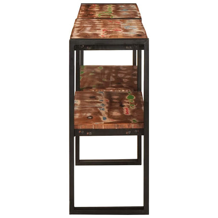 Konsolbord Flerfarvet 160 x 33 x 75 cm Solid genbrugs træ