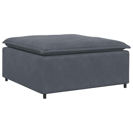 modulsofa med fodskammel og hynder mørkegrå