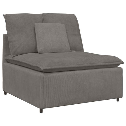 modulsofa med fodskammel og hynder lysegrå