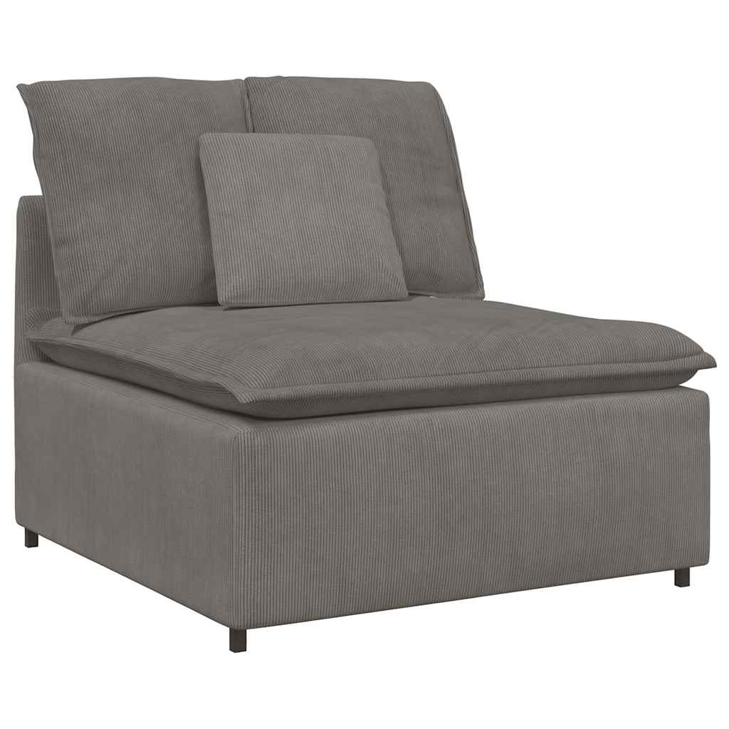modulsofa med fodskammel og hynder lysegrå