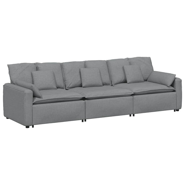modulsofa med hynder lysegrå