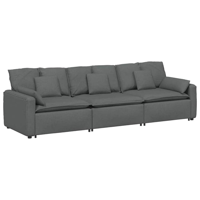 modulsofa med hynder mørkegrå