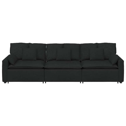 modulsofa med hynder sort