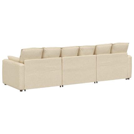 modulsofa med hynder cremefarvet