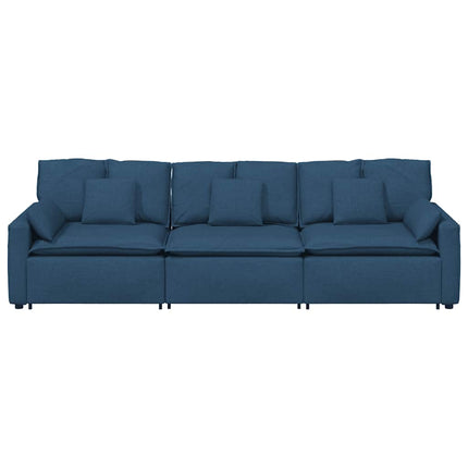 modulsofa med hynder blå