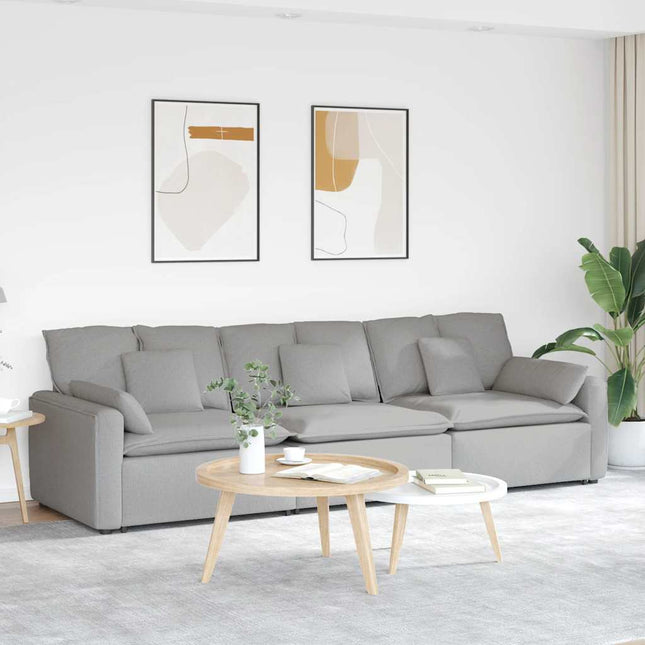 modulsofa med hynder skygrå
