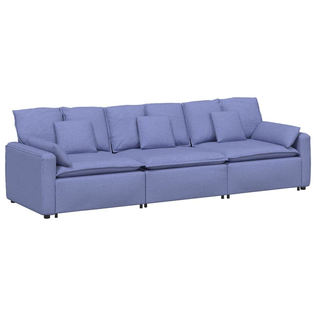 modulsofa med hynder jeansblå