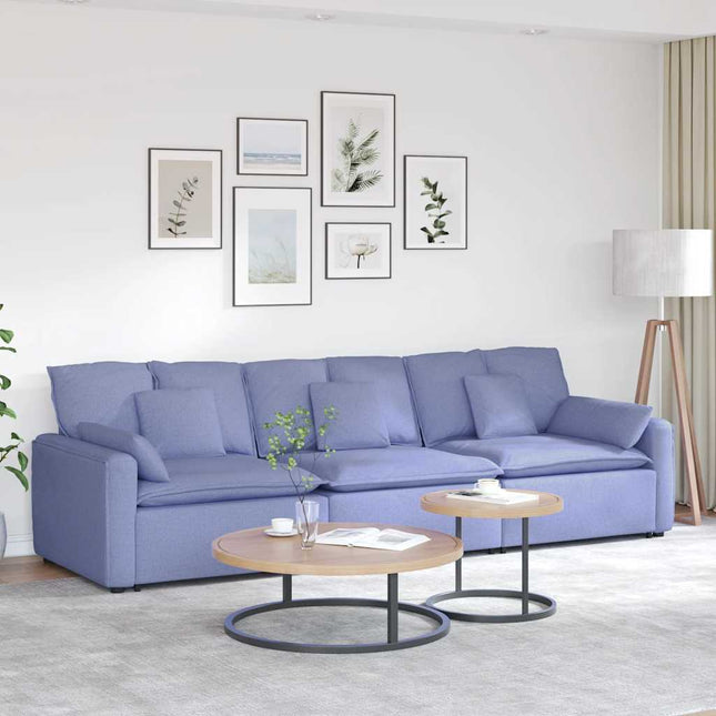 modulsofa med hynder jeansblå