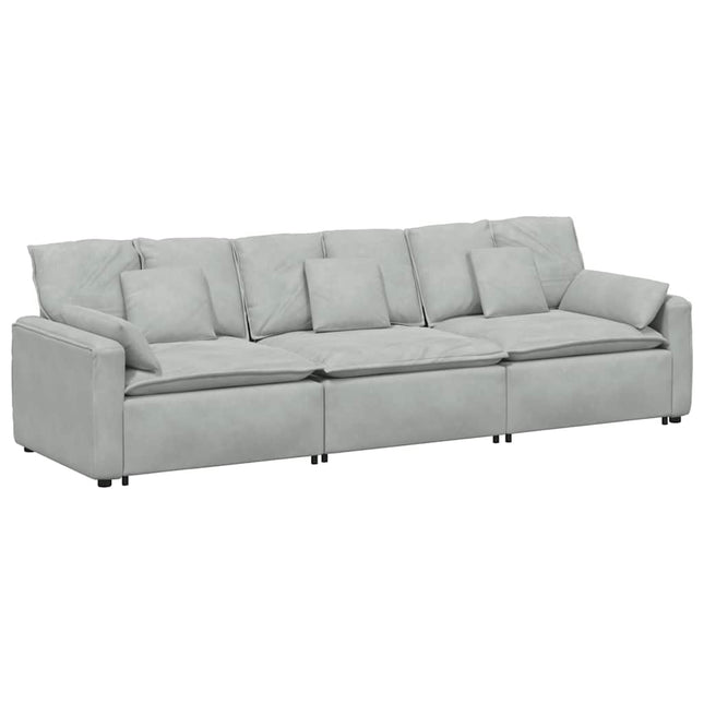 modulsofa med hynder lysegrå