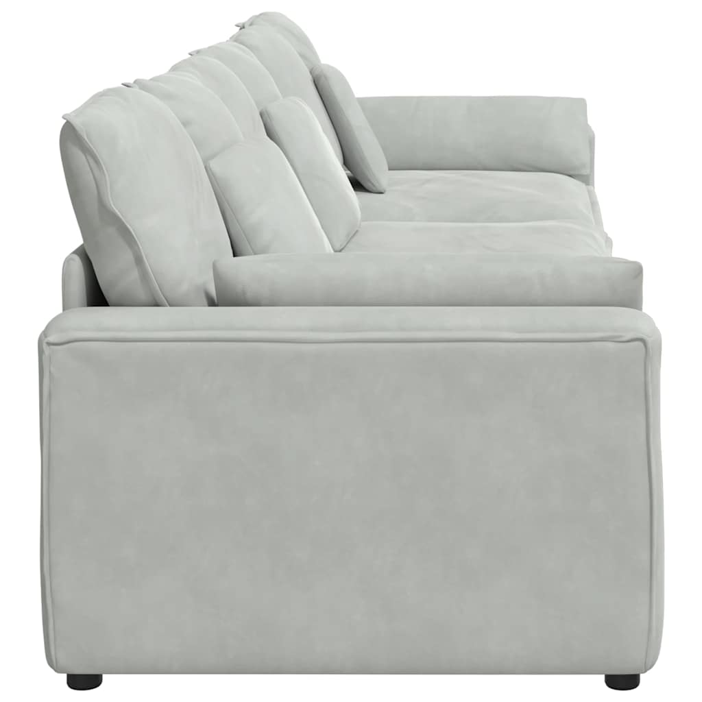 modulsofa med hynder lysegrå