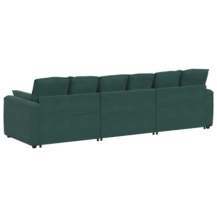 modulsofa med hynder mørkegrøn