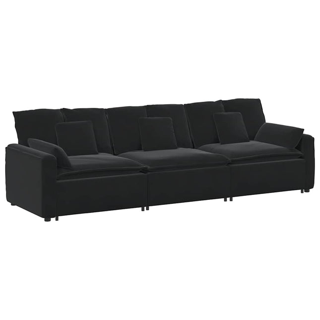 modulsofa med hynder sort