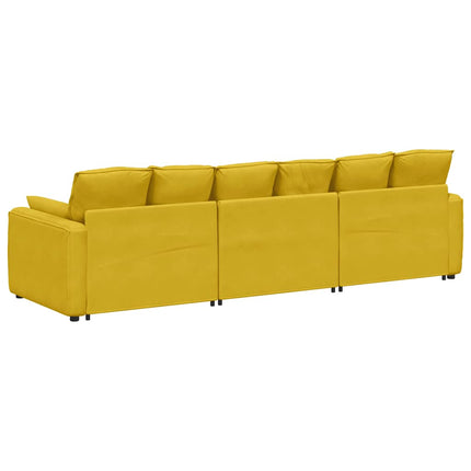 modulsofa med hynder gul