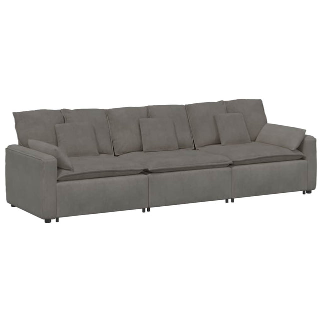 modulsofa med hynder lysegrå