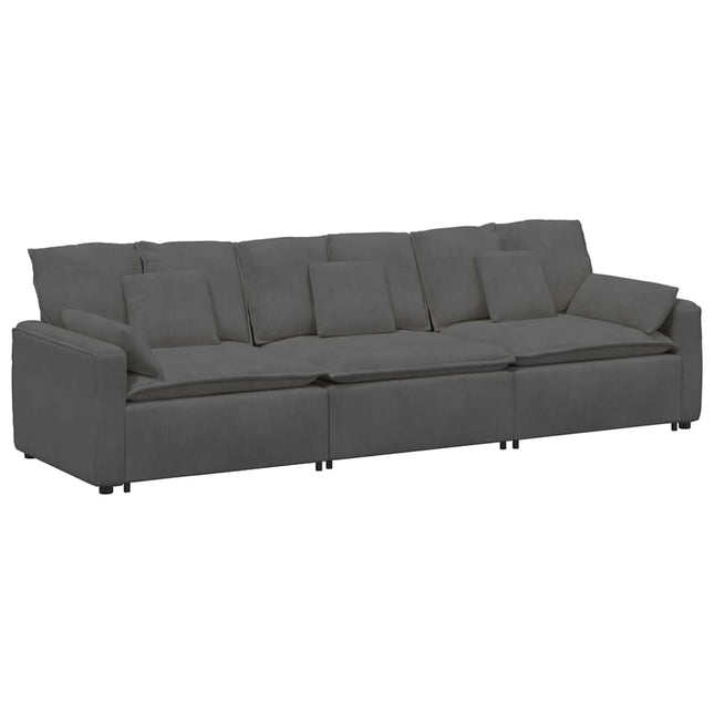 modulsofa med hynder mørkegrå