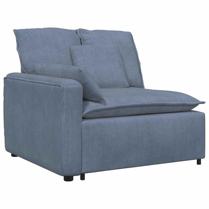 modulsofa med hynder blå