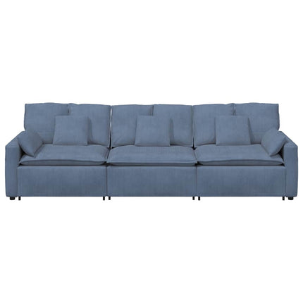 modulsofa med hynder blå