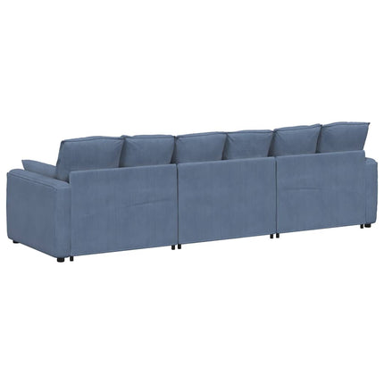 modulsofa med hynder blå