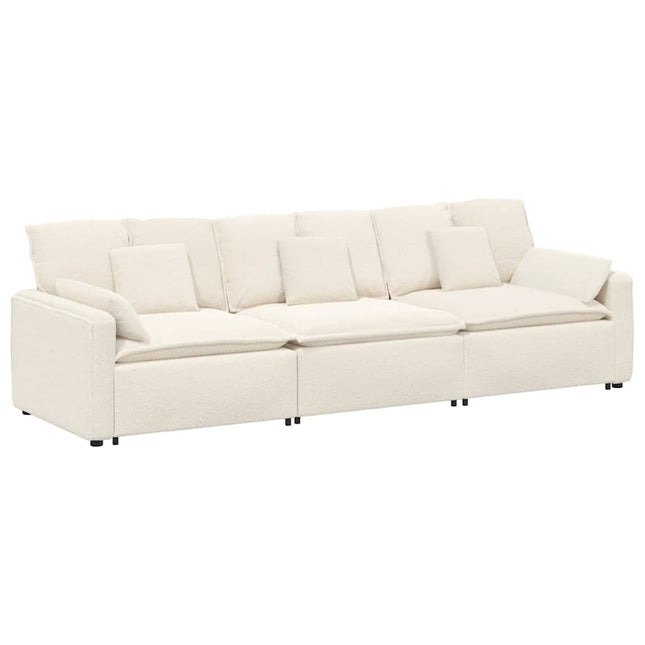 modulsofa med hynder cremefarvet