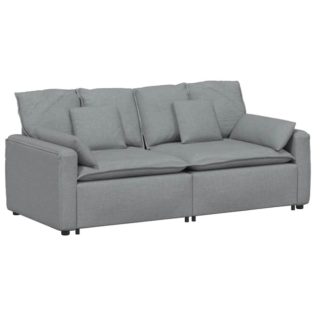 modulsofa med hynder lysegrå