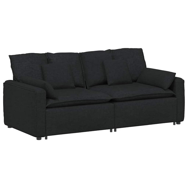 modulsofa med hynder sort