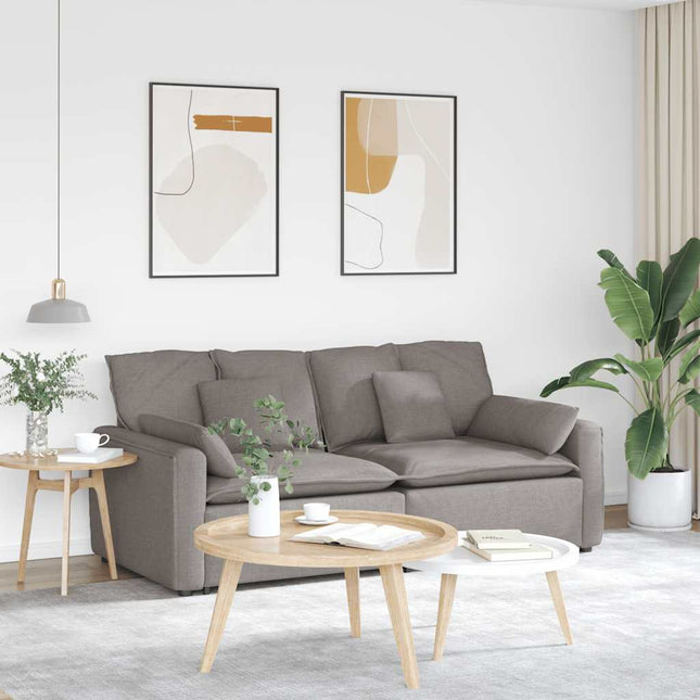 modulsofa med hynder gråbrun