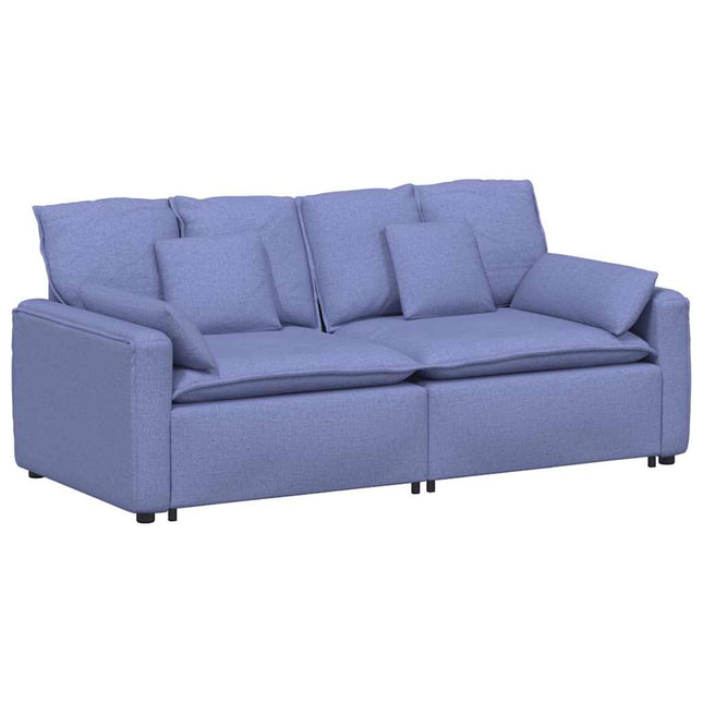 modulsofa med hynder jeansblå