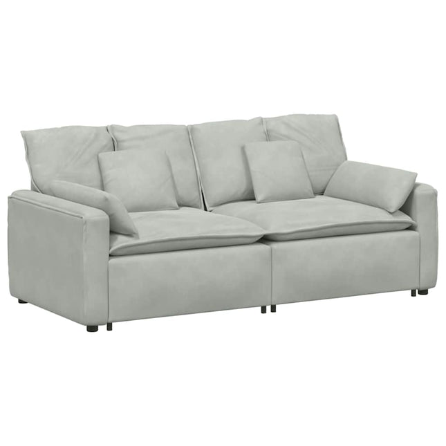 modulsofa med hynder lysegrå