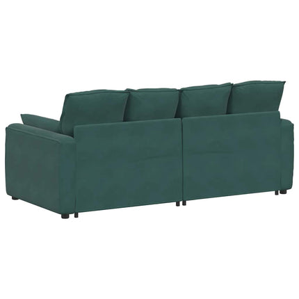 modulsofa med hynder mørkegrøn