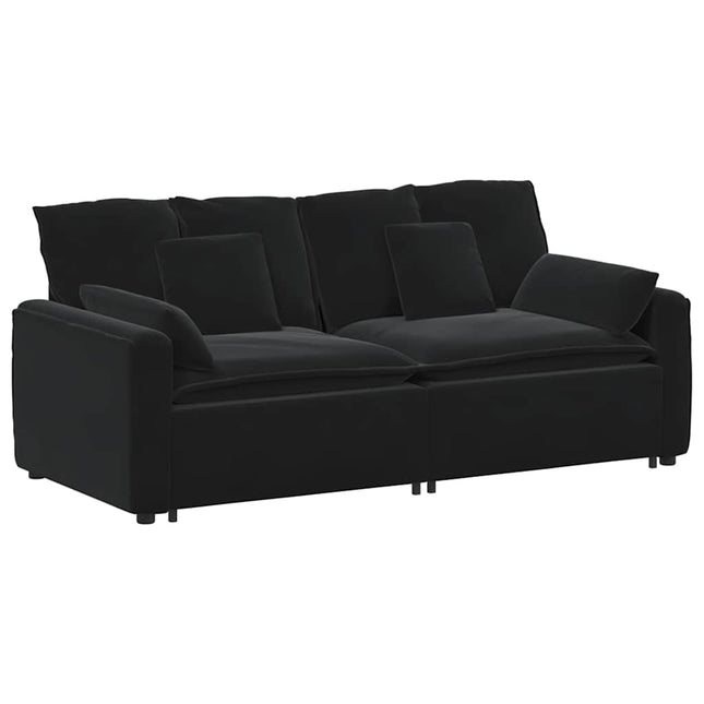 modulsofa med hynder sort
