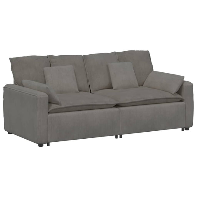 modulsofa med hynder lysegrå
