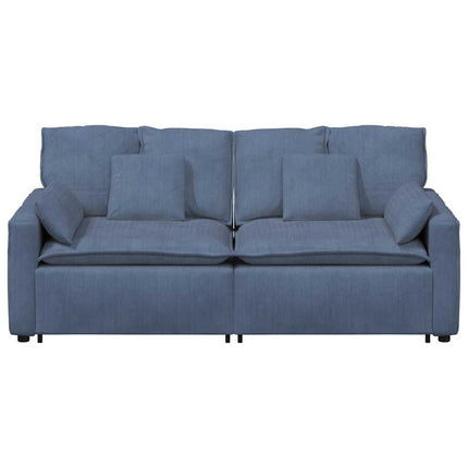 modulsofa med hynder blå
