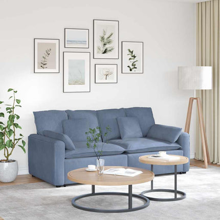 modulsofa med hynder blå