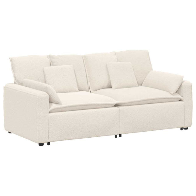 modulsofa med hynder cremefarvet