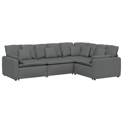 modulsofa med hynder stof mørkegrå