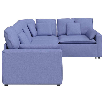 modulsofa med hynder stof jeansblå