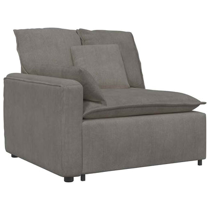 modulsofa med hynder fløjlsstof lysegrå
