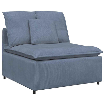 modulsofa med hynder fløjlsstof blå