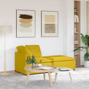 modulsofa med fodskammel og hynder fløjl gul