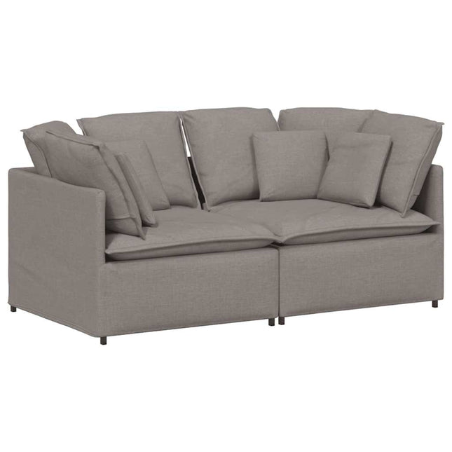 modulsofa med hynder stof gråbrun