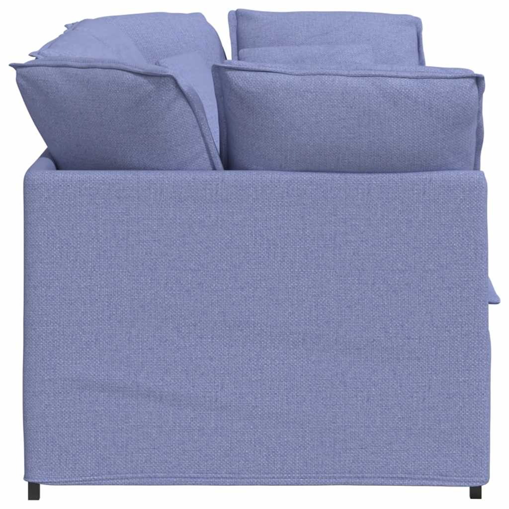 modulsofa med hynder stof jeansblå