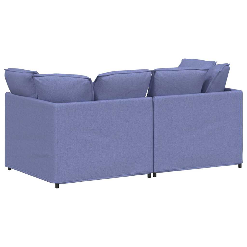 modulsofa med hynder stof jeansblå