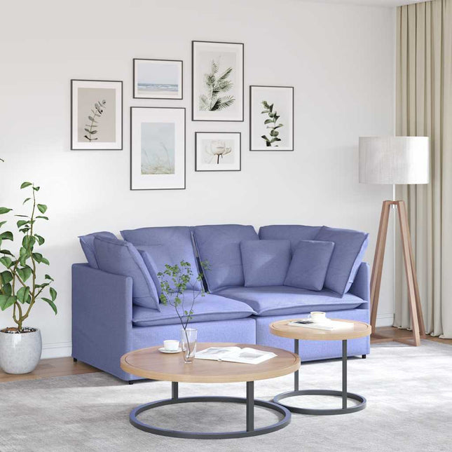 modulsofa med hynder stof jeansblå