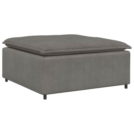 modulsofa med fodskammel og hynder føjlsstof lysegrå